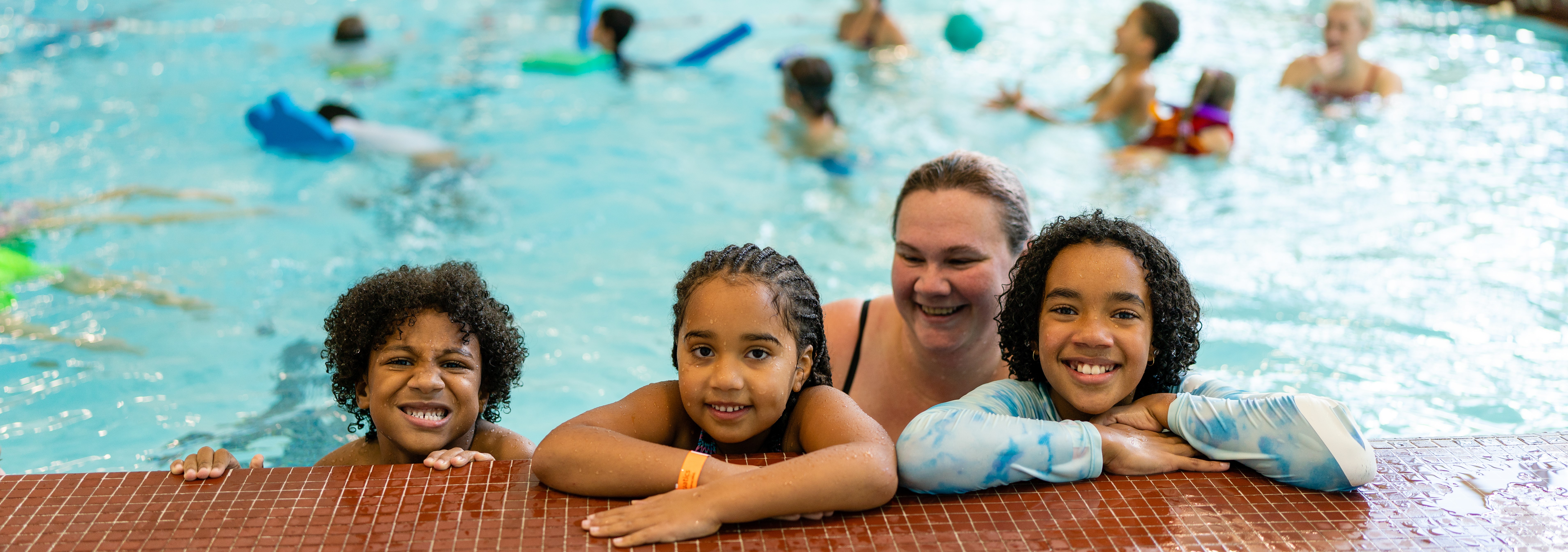 Family swimming at local community centre